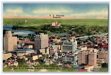 c1940 Aerial View Business Section U.S. Veterans Shreveport Louisiana Postcard picture
