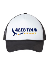 Aleutian Airways Logo Alaska US Airline Travel Souvenir Retro Trucker Hat Cap picture