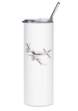 Cessna 340 Stainless Steel Water Tumbler with straw - 20oz. picture