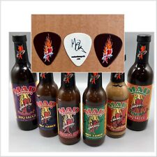 Signed Mad Anthony Hot Sauce & BBQ Sauce Set Michael Anthony Van Halen + 3 PICKS picture