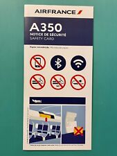 2022 AIR FRANCE SAFETY CARD — AIRBUS 350 picture
