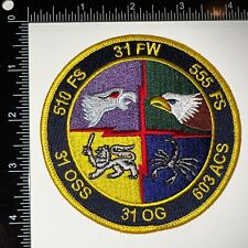USAF 31st Operations Group 31 555 510 Fighter Wing Squadron Gaggle Patch picture