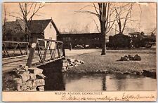 VINTAGE POSTCARD THE WILTON DEPOT RAILWAY STATION IN CONNECTICUT POSTED 1905 UDB picture