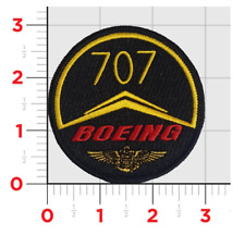 EMBROIDERED BOEING 707 ROUND SHOULDER PATCH WITH HOOK & LOOP picture