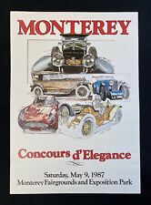 1987 Monterey CA Concours Poster Aston Martin DB4 Mercer Packard MG JIM MILLER picture