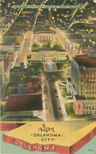 Oklahoma City Oklahoma Civic Center Night Mid Continent 1943 Postcard 21-10018 picture