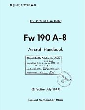 131 Page 1944 Focke-Wulf Fw 190 A8 Flugzeug (In English) Flight Manual on CD picture