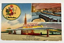 Carpenter's Dining Room Linen Postcard Santa Anita Arcadia California Unposted picture