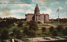 Postcard CO Denver Colorado State Capitol & Grounds Posted 1917 Vintage PC G3694 picture