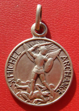 OLD FRANCE Saint Michael the Archangel HOLY SILVER 925 MEDAL Pendant sign Coutre picture