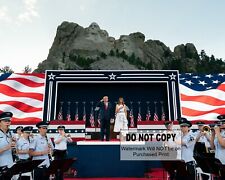 PRESIDENT TRUMP & Melania Saluting  - Mount Rushmore - 8X10 PHOTO (#1004) picture