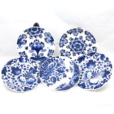 Royal Delft for Holland America Line 6.75 in Dessert Plates Set of 5 - 4 Designs picture