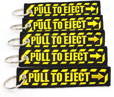 PULL TO EJECT Key Chain - Black/ Yellow - 5 PCS by picture