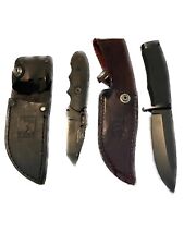 LOT of two Hunting Knives, CRKT with leather sheaths picture