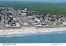 VINTAGE POSTCARD CONTINENTAL SIZE AERIAL VIEW OF REHOBOTH BEACH DELAWARE A65 picture
