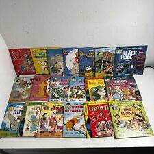 Vintage Walt Disney's Vinyl Kids Fiction See Hear Read Along Books - Lot of 19 picture