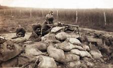 Wwi Indian Soldiers Operating A Hotchkiss Machine Gun 1915 Old Photo picture