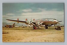 Airplane Postcard TWA Trans World Airlines Lockheed L-1049 Constellation #5 AX6 picture