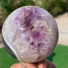 1.26LB Natural agate sphere geode ballquartz crystal Reiki healing picture
