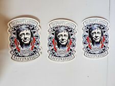 Bill Gates Stickers 3 PACK LOT DEPOPULATION THROUGH VACCINATION NEW WORLD ORDER  picture