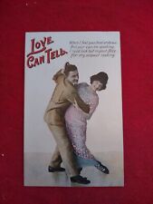 German Photo Hand Colored Post Card Couple Dancing Love Sentiment picture