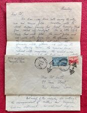 1947 POSTAL COVER SPECIAL DELIVERY & AIRMAIL STAMPS & VERY INTERESTING LETTER picture