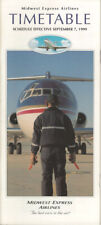 Midwest Express Airlines system timetable 9/7/99 [0123] Buy 4+ save 50% picture
