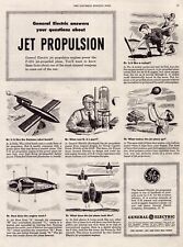 1944 General Motors Jet Propulsion WWII Print Ad New Technology Airplanes picture