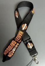 Harley Davidson Keychain Key Fob Lanyard Black And orange Motorcycle Gift picture