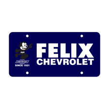 Felix Chevrolet Plastic Blue License Plate Insert picture