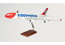 Herpa 490061 Edelweiss Air Airbus A340-300 HB-JMF Desk 1/100 Model AV Airplane picture