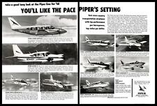 1968 Piper Aircraft Corporation Vintage PRINT AD Aviation Airplanes Flying B&W picture