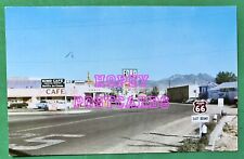 ROUTE 66 ~ KINGMAN, AZ ~ EAST BOUND 66 SIGN ~ KIMO CAFE ~ CARS ~ postcard~ 1950s picture
