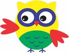 4inx5in Green Yellow And Blue Owl Owls Bumper Sticker Decal Vinyl Stickers De... picture