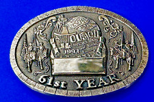 Houston Livestock Show and Rodeo 61st Year VTG 1993 First Edition Belt Buckle picture