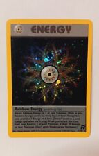 Rare MINT+ Rainbow Energy Original #17 Team Rocket Holo Swirl Pokemon Card picture