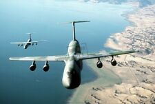US Air Force USAF C-5B & Galaxy C-141B Starlifter aircraft 12X18 Photograph picture