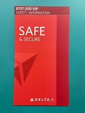 2015 DELTA AIRLINES SAFETY CARD--757-VIP picture