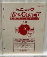 ORIGINAL-WILLIAMS-HIGH IMPACT FOOTBALL-INSTALLATION & OPERATIONS MANUAL picture