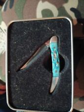 CASE XX Blue Green Bone Tiny Toothpick Pocket Knife NIB 610096 SS picture