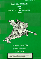 292 Page 1986 TM 9-1005-286-10 M167A1 VULCAN VADS Air Defense Manual on Data CD picture