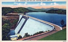 Hiwassee Dam And Lake Power House North Carolina Linen Vintage Postcard picture