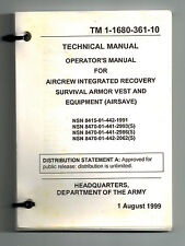  AIRSAVE (Aircrew Integrated Recovery Survival Armor Vest) TM dated Aug 99 (@E3) picture
