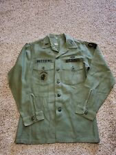 Vintage 70s US Army Shirt S/M Long Sleeve Sateen OG-107 Vietnam Jungle Expert picture
