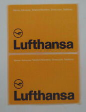 Promotional Stickers Lufthansa Baggage Label 2 Piece Address Kranich 1990 picture