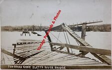 RPPC Fremont Nebraska Flood Platte River Bridge 1919 picture