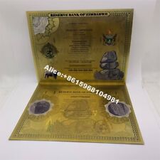 1pc Zimbabwe One Hundred trillion Dollar Bill Gold Banknote Certificate For Gift picture