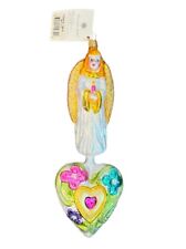 Christopher Radko Ornament Angel Celestial Hearts Germany Rare 1998 Hand Blown picture