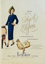 1948 Vtg Print Ad Berkshire Sheer Stockings Retro Home Wall Art Decor MCM picture