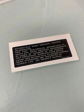 1985 ATC200S Emission Decal picture